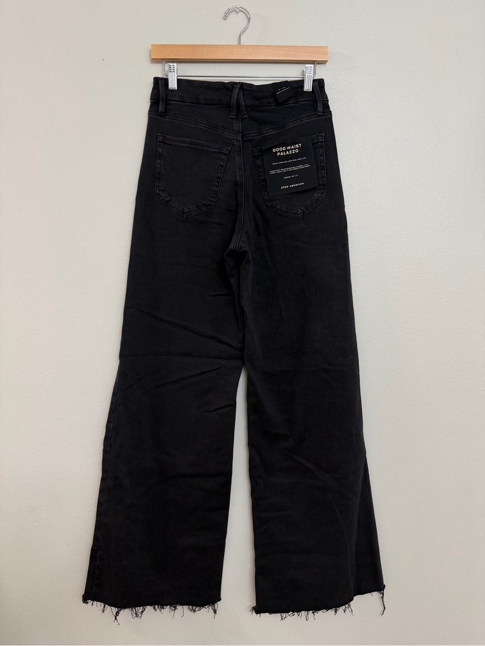 Good American Black Wide Leg Palazzo Jeans